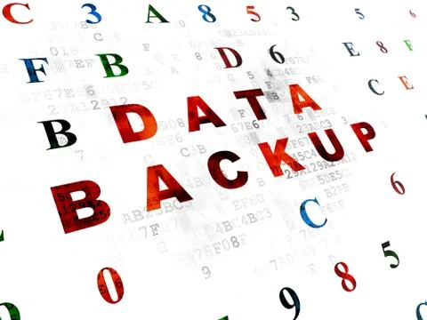 Information concept: Data Backup on Digital background Stock Illustration