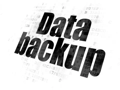 Information concept: Data Backup on Digital background 스톡 일러스트