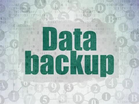 Information concept: Data Backup on Digital Data Paper background Stock Illustration