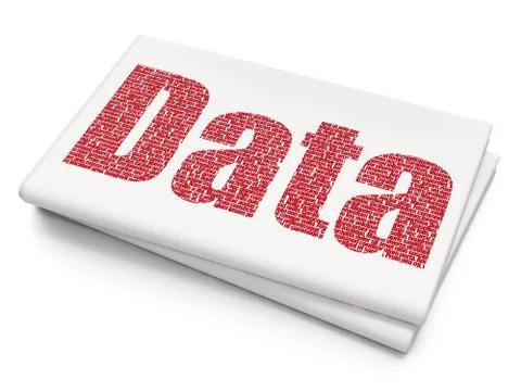 Information concept: Data on Blank Newspaper background 스톡 일러스트