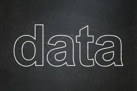 Information concept: Data on chalkboard background Stockillustratie