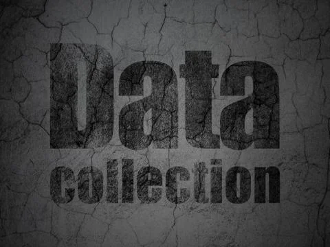 Information concept: Data Collection on grunge wall background Stock Illustration