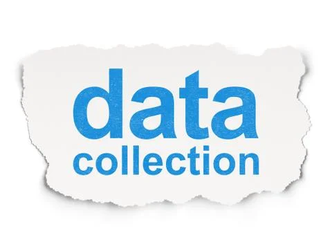 Information concept: Data Collection on Paper background Stock Illustration