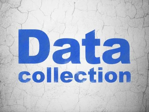 Information concept: Data Collection on wall background Stock Illustration
