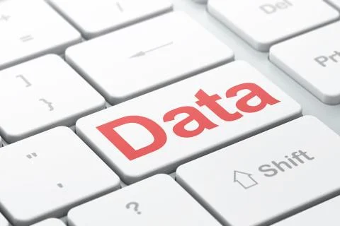 Information concept: Data on computer keyboard background 스톡 일러스트