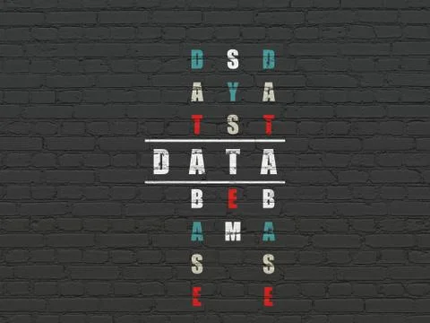 Information concept: Data in Crossword Puzzle 스톡 일러스트
