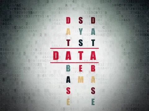 Information concept: Data in Crossword Puzzle 스톡 일러스트