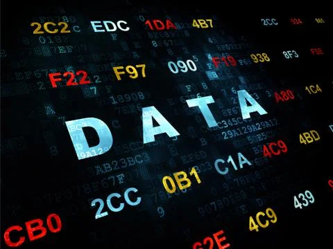 Information concept: Data on Digital background Stock Illustration