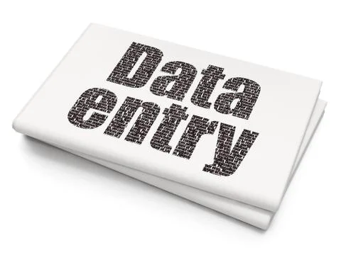 Information concept: Data Entry on Blank Newspaper background Stock Illustration