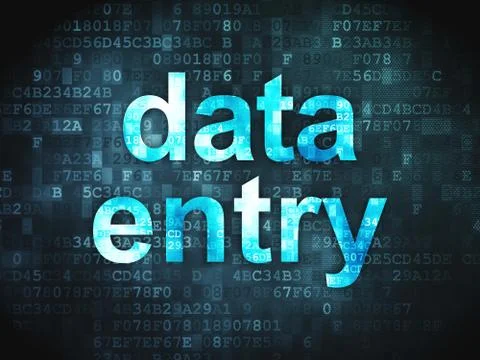 Information concept: Data Entry on digital background Illustrazione stock