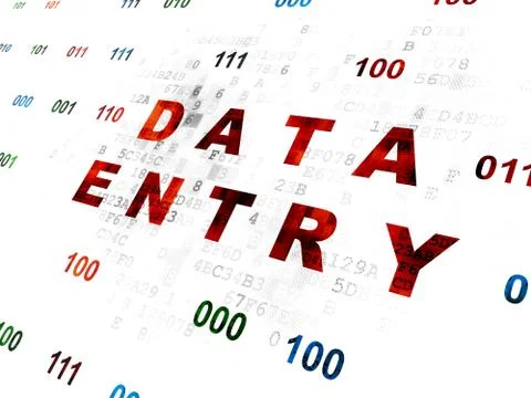Information concept: Data Entry on Digital background Illustrazione stock