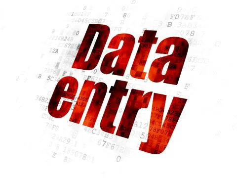Information concept: Data Entry on Digital background Stock Illustration