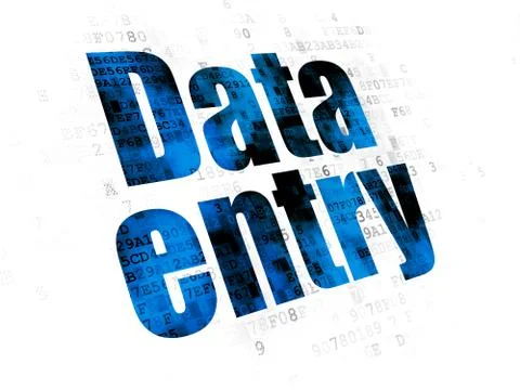 Information concept: Data Entry on Digital background Illustrazione stock