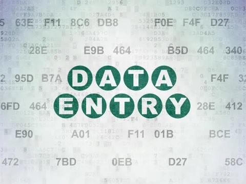 Information concept: Data Entry on Digital Data Paper background Stockillustratie