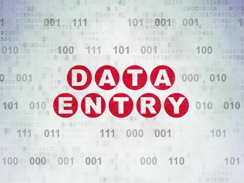 Information concept: Data Entry on Digital Data Paper background Illustrazione stock
