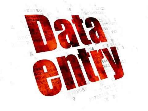Information concept: Data Entry on Digital background Illustrazione stock