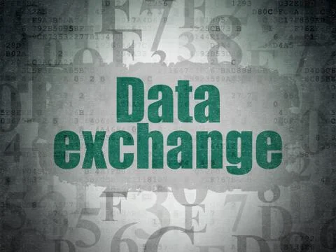 Information concept: Data Exchange on Digital Data Paper background 스톡 일러스트