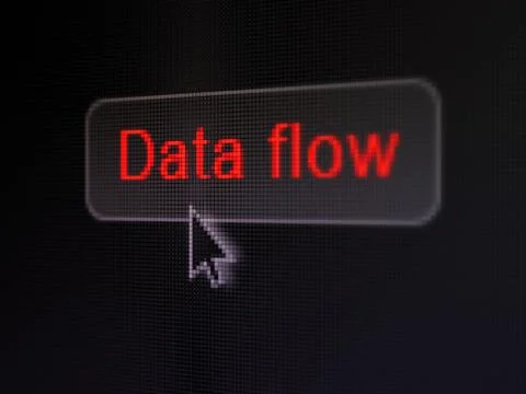 Information concept: Data Flow on digital button background Illustrazione stock