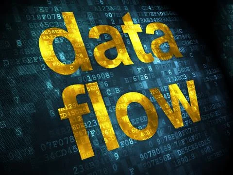 Information concept: Data Flow on digital background イラスト素材