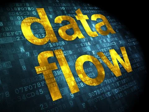 Information concept: Data Flow on digital background Stock Illustration