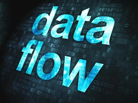 Information concept: Data Flow on digital background イラスト素材