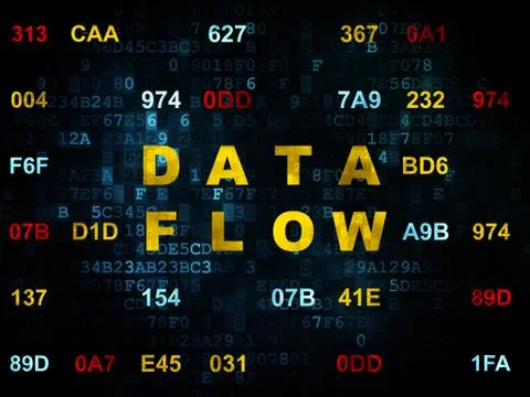 Information concept: Data Flow on Digital background Stock Illustration