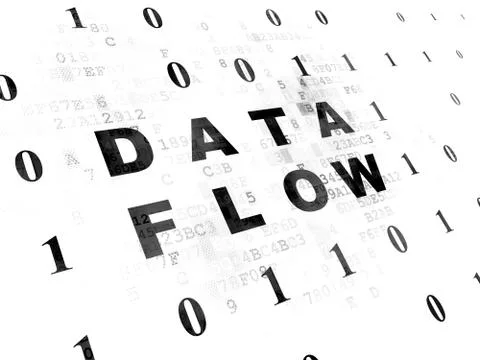 Information concept: Data Flow on Digital background イラスト素材