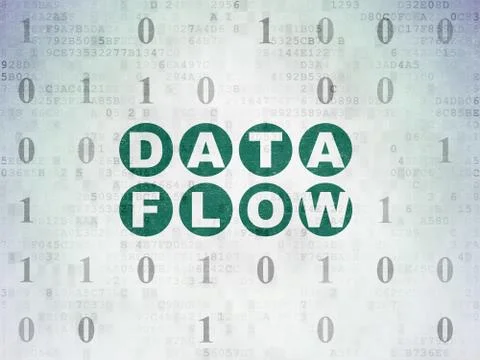 Information concept: Data Flow on Digital Data Paper background 스톡 일러스트