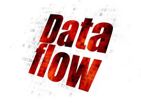 Information concept: Data Flow on Digital background イラスト素材