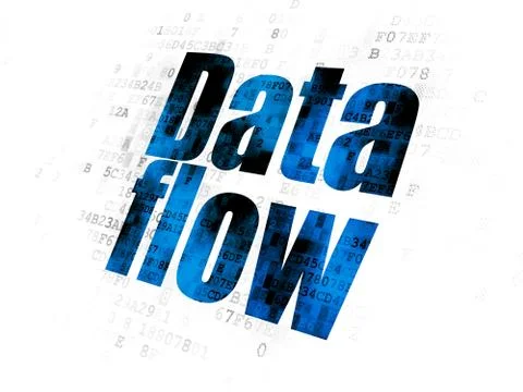 Information concept: Data Flow on Digital background イラスト素材