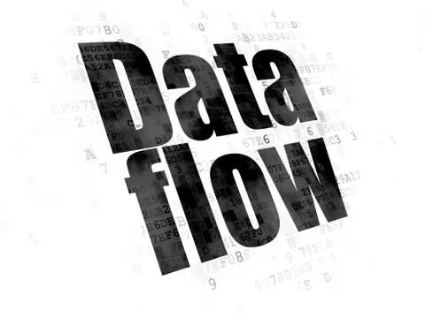 Information concept: Data Flow on Digital background イラスト素材