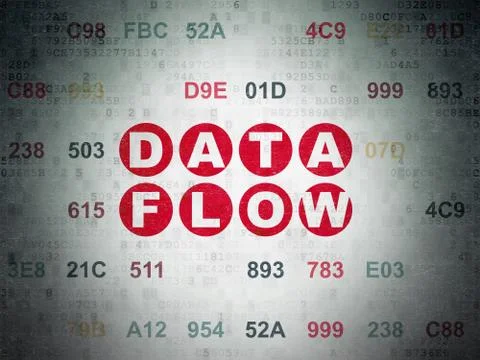Information concept: Data Flow on Digital Data Paper background Illustrazione stock