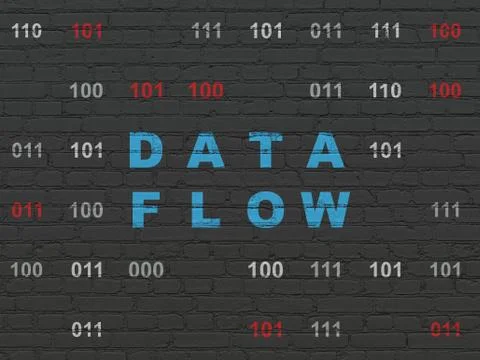 Information concept: Data Flow on wall background イラスト素材