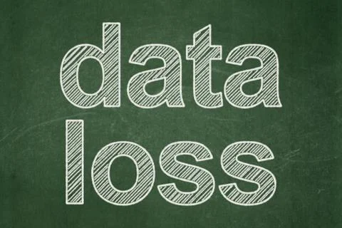 Information concept: Data Loss on chalkboard background Illustrazione stock