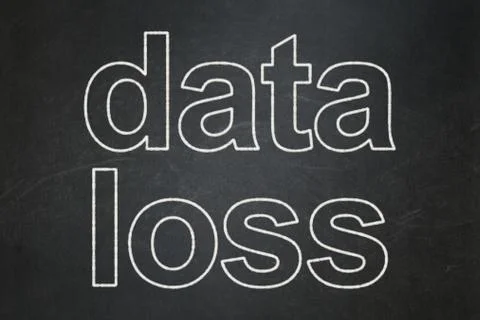Information concept: Data Loss on chalkboard background Stock Illustration