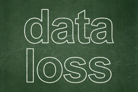 Information concept: Data Loss on chalkboard background Stock Illustration