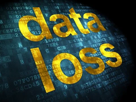 Information concept: data loss on digital background Illustrazione stock