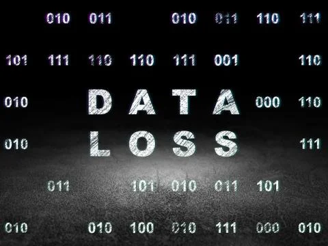 Information concept: Data Loss in grunge dark room イラスト素材