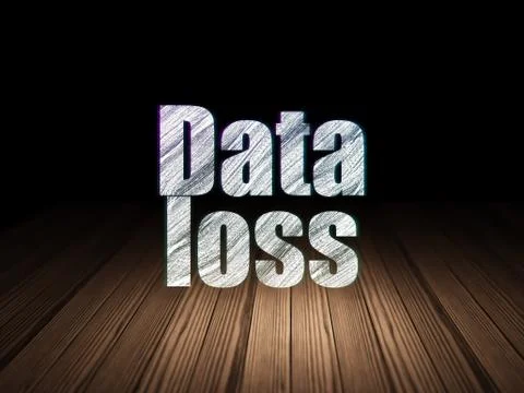 Information concept: Data Loss in grunge dark room イラスト素材