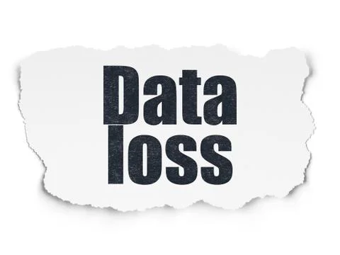 Information concept: Data Loss on Torn Paper background Illustrazione stock