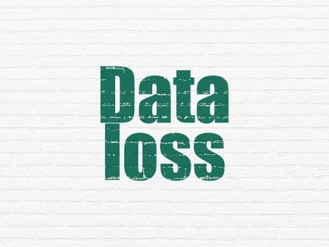 Information concept: Data Loss on wall background Stock Illustration