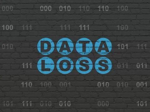 Information concept: Data Loss on wall background Illustrazione stock