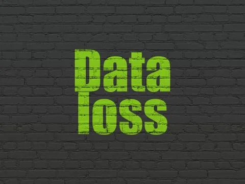 Information concept: Data Loss on wall background Illustrazione stock