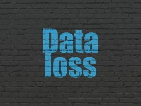 Information concept: Data Loss on wall background Illustrazione stock