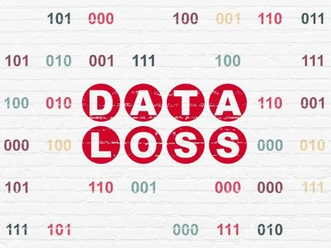 Information concept: Data Loss on wall background Illustrazione stock
