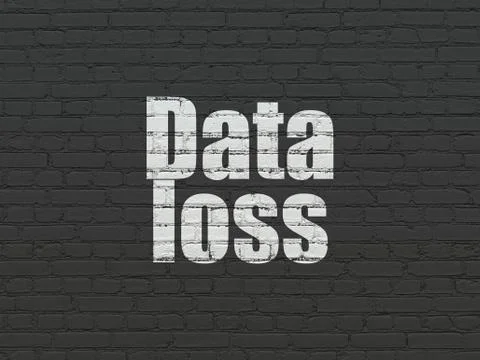 Information concept: Data Loss on wall background Illustrazione stock