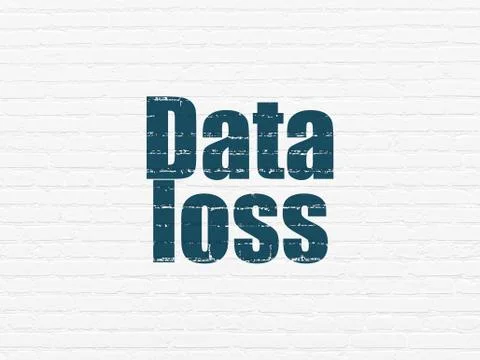 Information concept: Data Loss on wall background Stock Illustration