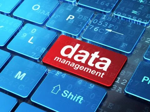 Information concept: Data Management on computer keyboard backgr イラスト素材