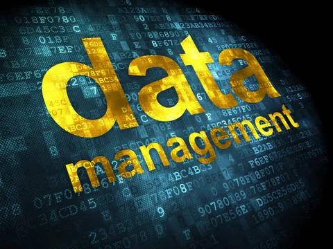 Information concept: Data Management on digital background Stock Illustration