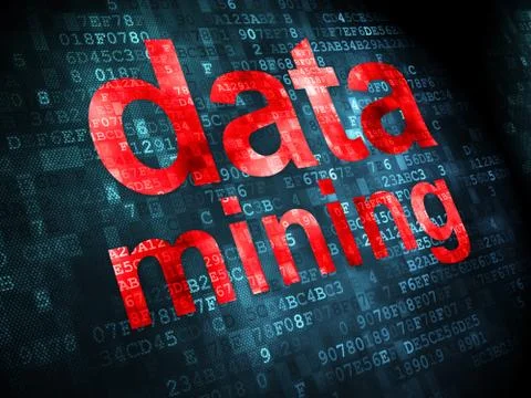 Information concept: Data Mining on digital background Stock Illustration